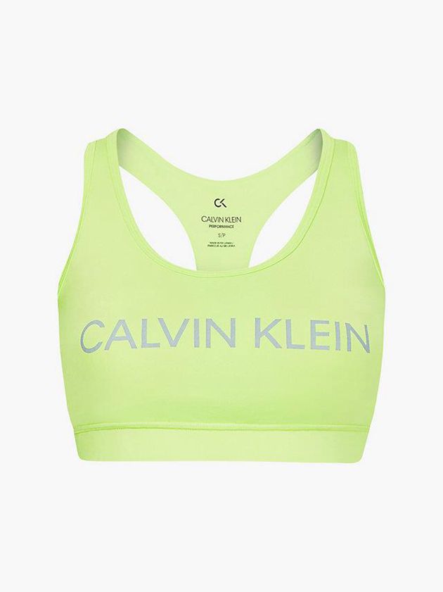 Calvin Klein USA Medium Impact Sports Womens Bra Green 4053619-FD